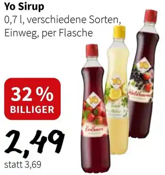 Der Grissemann Yo Sirup Angebot