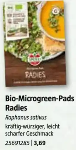 Bauhaus Bio-Microgreen-Pads Radies Angebot