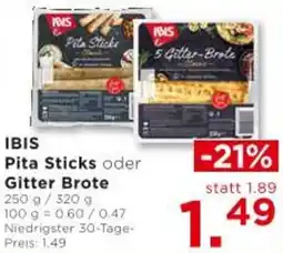 Unimarkt IBIS Pita Sticks oder Gitter Brote Angebot