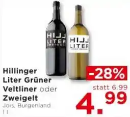 Unimarkt Hillinger Liter Grüner Veltliner oder Zweigelt Angebot