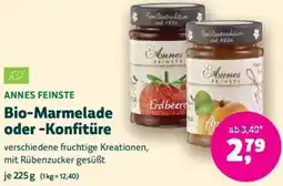 Denn's Biomarkt ANNES FEINSTE Bio Marmelade odermit Rübenzucker gesüßt Konfitüre Angebot