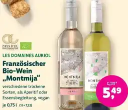 Denn's Biomarkt LES DOMAINES AURIOL Französischer Bio Wein Montmija Angebot
