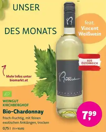 Denn's Biomarkt WEINGUT KIRCHBERGHOF Bio Chardonnay Angebot