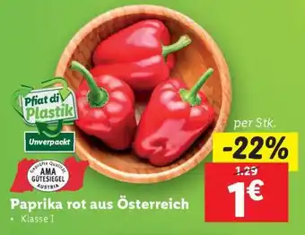 Lidl Paprika rot aus Österreich Angebot