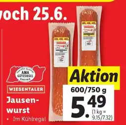 Lidl WIESENTALER Jausenwurst Angebot