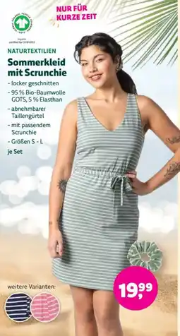 Denn's Biomarkt NATURTEXTILIEN Sommerkleid mit Scrunchie Angebot