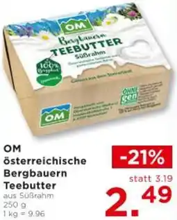 Unimarkt Österreichische bergbauern teebutter Angebot