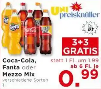Unimarkt Coca-Cola, Fanta oder Mezzo Mix Angebot