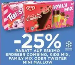 Unimarkt Rabatt auf eskimo erdbeer combino, kids mix, family mix oder twister mini mallow Angebot