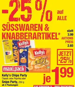 Maximarkt Kelly's Chips Party oder Snips Party Angebot