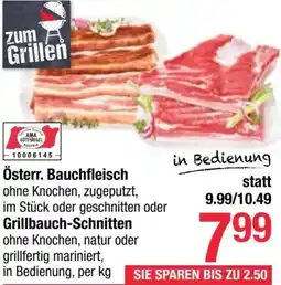 Maximarkt Österr. Bauchfleisch oder Grillbauch-Schnitten Angebot