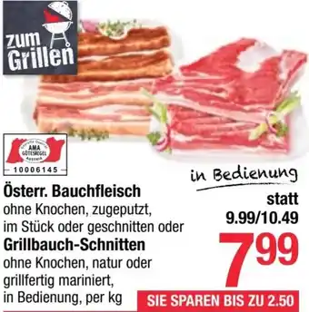 Maximarkt Österr. Bauchfleisch oder Grillbauch-Schnitten Angebot