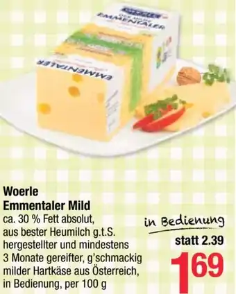 Maximarkt Woerle Emmentaler Mild Angebot