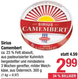 Maximarkt Sirius Camembert Angebot