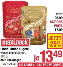 Maximarkt Lindt Lindor Kugeln Angebot