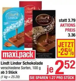 Maximarkt Lindt Lindor Schokolade Angebot
