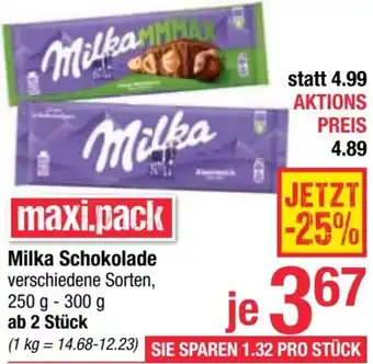 Maximarkt Milka Schokolade Angebot