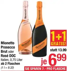Maximarkt Mionetto Prosecco Brut oder Rosé DOC Angebot