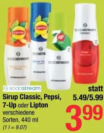 Maximarkt Sirup Classic, Pepsi, 7-Up oder Lipton Angebot