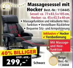 Norma Massagesessel mit Hocker Angebot