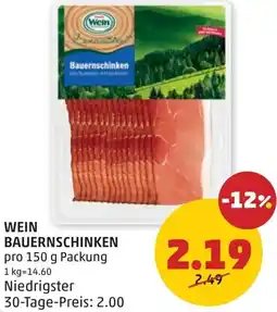 PENNY Wein Bauernschinken Angebot