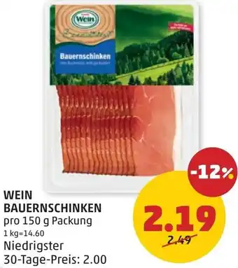 PENNY Wein Bauernschinken Angebot