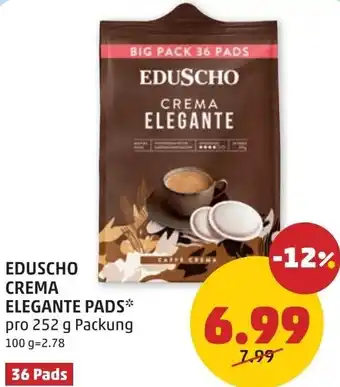 PENNY Eduscho crema elegante pads Angebot