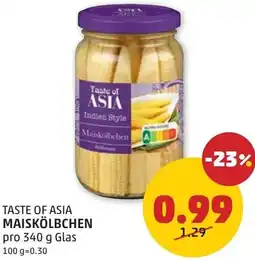 PENNY Taste of asia maiskölbchen Angebot