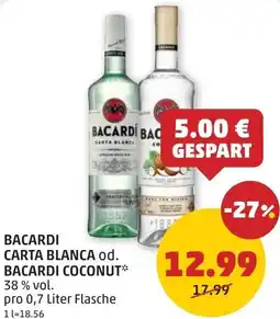 PENNY Bacardi carta blanca od. bacardi coconut Angebot