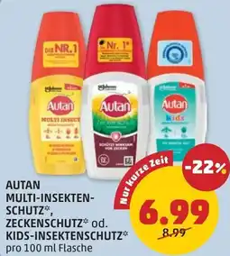 PENNY Autan multi-insekten- schutz, zeckenschutz od. kids-insektenschutz Angebot