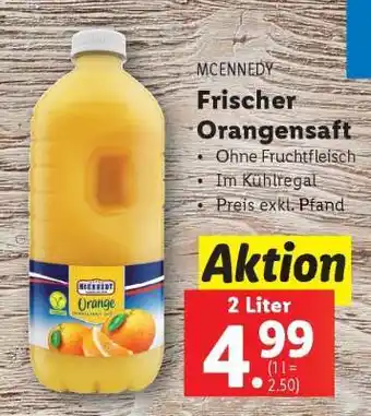 Lidl MCENNEDY Frischer Orangensaft Angebot
