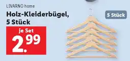 Lidl Holz-Kleiderbügel, 5 Stück Angebot