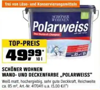 OBI Schöner wohnen wand- und deckenfarbe polarweiss Angebot