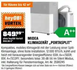 OBI Midea klimagerät portasplit Angebot