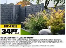 OBI Betonzaun-platte casa borsika Angebot