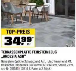 OBI Terrassenplatte feinsteinzeug ardesia ash Angebot