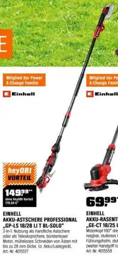 OBI Einhell akku-astschere professional Angebot