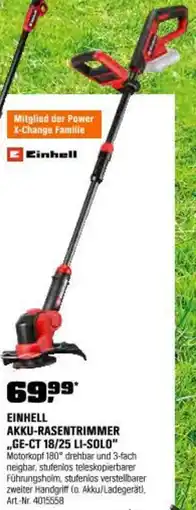 OBI Einhell akku-rasentrimmer Angebot