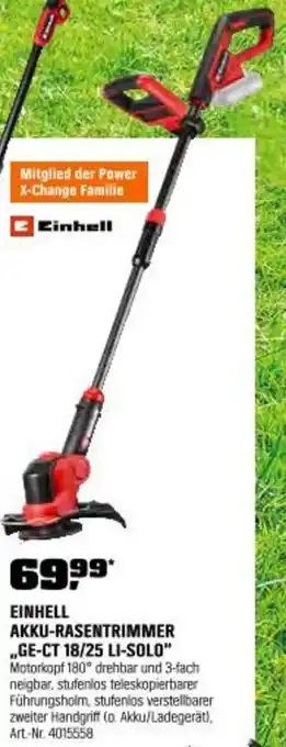 OBI Einhell akku-rasentrimmer Angebot