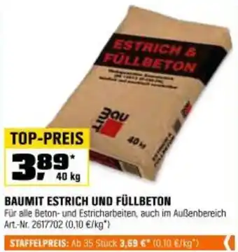 OBI Baumit estrich und füllbeton Angebot