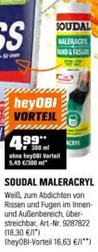 OBI Soudal maleracryl Angebot