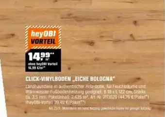 OBI Click-vinylboden eiche bologna Angebot