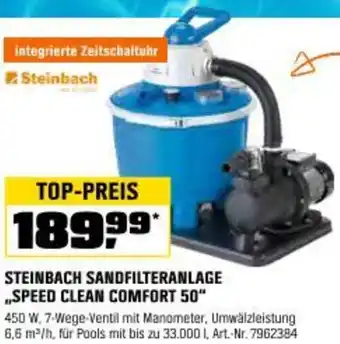 OBI Steinbach sandfilteranlage speed clean comfort 50 Angebot