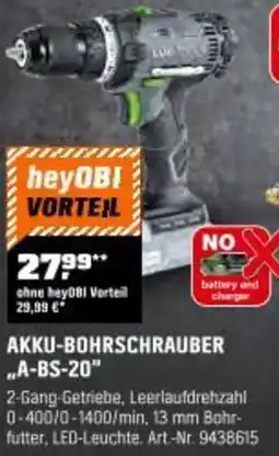 OBI Akku-bohrschrauber Angebot
