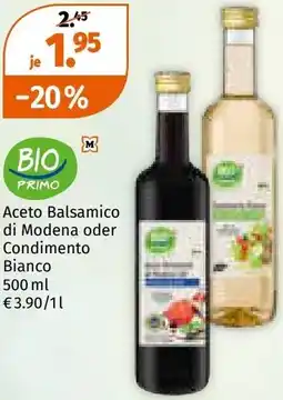 Müller Bio primo aceto balsamico di modena oder condimento bianco Angebot