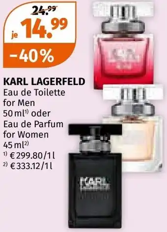 Müller Karl lagerfeld eau de toilette oder Eau de Parfum Angebot