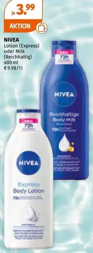 Müller NIVEA Lotion oder Milk Angebot