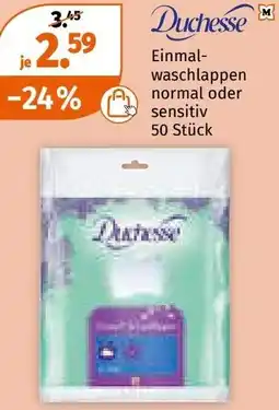 Müller Duchesse Einmal- waschlappen normal oder sensitiv Angebot