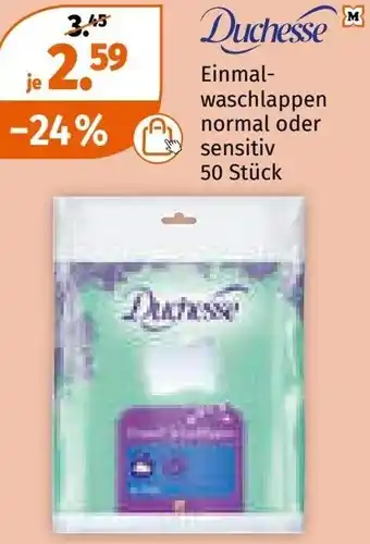 Müller Duchesse Einmal- waschlappen normal oder sensitiv Angebot