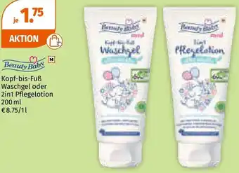 Müller Beauty Baby Kopf-bis-Fuß Waschgel oder 2in1 Pflegelotion Angebot